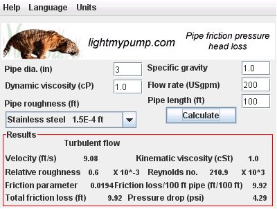 friction calc applet