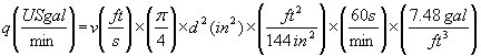 flow rate to velocity