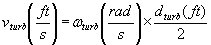 velocity vs. diameter 