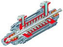 CLICKEZ POUR PLUS D'INFORMATIONS, pompe à impulseur entre palliers  accouplée séparément  multi-étages à joint radial vertical,  une pompe robuste, balancée dynamiquement utilisée dans l'industrie pour des applications critiques.